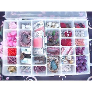 Huge Lot Beads Beading Supply Jewelry Making VALENTINES Hearts Pink Red
